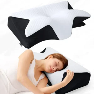 Memory Foam Neck Pillow, 1 Count Breathable Design Neck Pillow, Comfortable & Supportive Neck Pillow, Sleep Pillow for Side & Back Sleepers